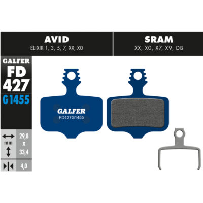 Plaquettes de frein vélo Galfer Bike road (AVID, SRAM, TRICKSTUFF)