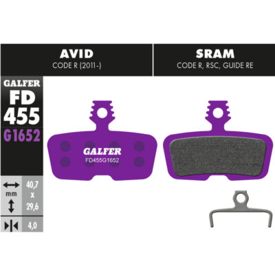 Plaquettes de frein vélo Galfer Bike E-Bike (AVID, SRAM)