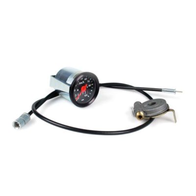 Kit compteur MMB (Typ VDO) Ø 48mm > 100 km/h noir/noir + cable/entrain Piaggio
