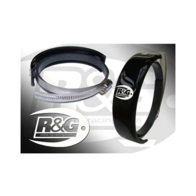 Protège-chaleur silencieux R&G noir pour silencieux ovales gauche