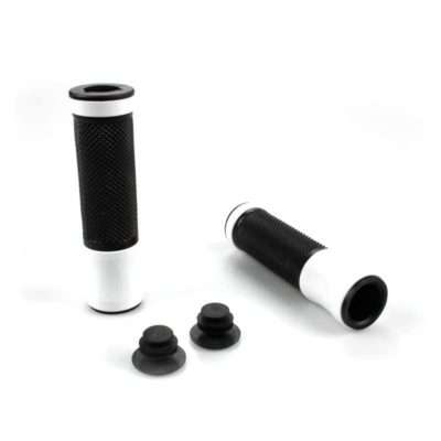 Poignée PROPALM paire STREET - CNC Ø 22 x 130mm alu blanc/noir fermé