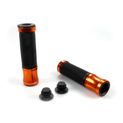 Poignée PROPALM paire STREET - CNC Ø 22 x 130mm alu orange/noir fermé