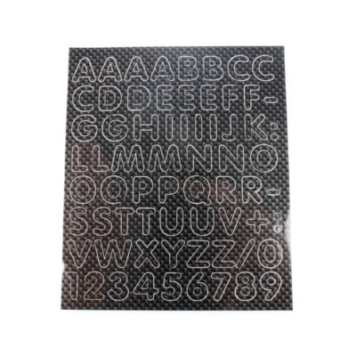Sticker-Set 4R kit lettres carbon look