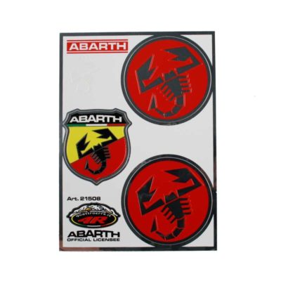 Sticker-Set ABARTH (3 pièce) SCUDETTO + SCORPIONE (94 x 131mm)