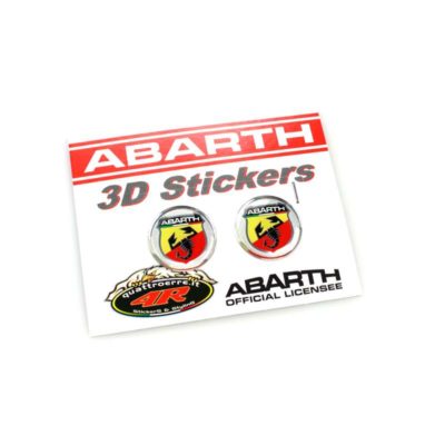 Sticker-Set ABARTH (2 pièce) 3D STEMMA (Ø 12mm)
