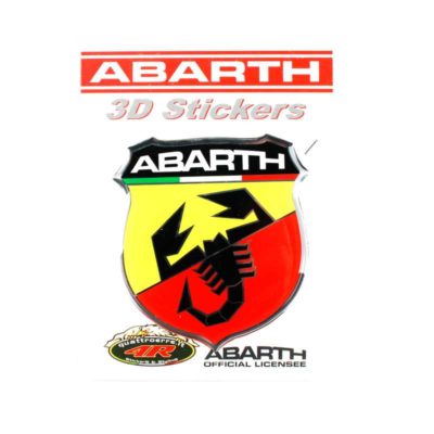 Sticker ABARTH 3D SCUDETTO (hauteur 80mm)