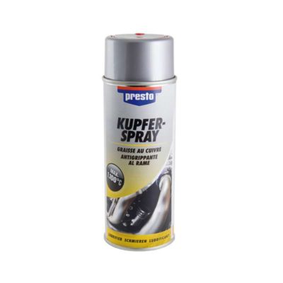 Spray cuivre PRESTO pour lubrification visses / roulement -40°C >250°C