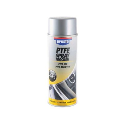 PTFE-Spray sec PRESTO conservateur/lubrifiant surfaces métaliques/plastiques