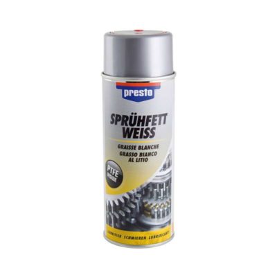 Spray graisse blanche PRESTO anti-abrasion bonne adhé. haute viscosité 400ml