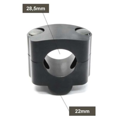 Adaptateur Motacc BIGbar (paire) en argenté (Ø 22/28,5mm, hauteur 17mm)