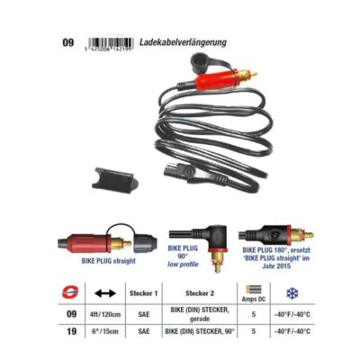 Connecteur tecMATE DIN-standard 90°, moto DIN 4165 12V (OPTI 19)