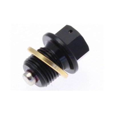 Vis de vidange TECNIUM magnétique en alu noir M10x1.25 x 14mm