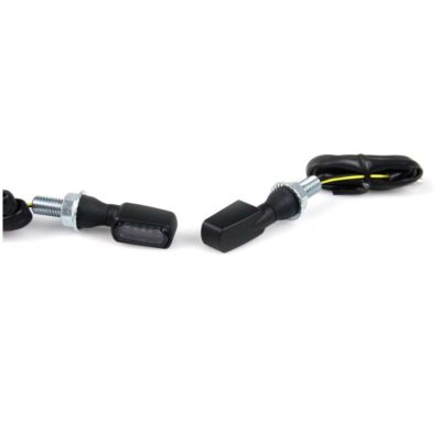 Clignos TECH JACK SMD LED (paire) alu noir verre smoke 38x14x11mm homol.