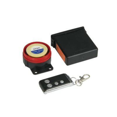 Alarme BIKETEK universel - 12V avec télécommande, receveur et klaxon