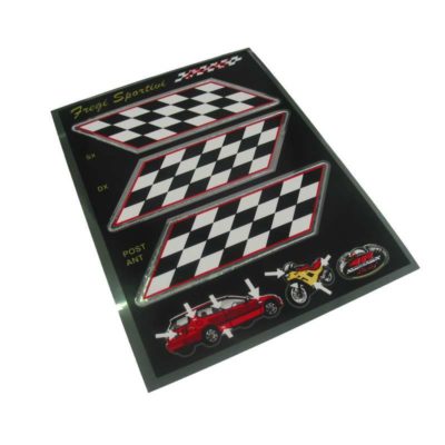 Sticker-Set 4R SPORTING TABS (130 x 95mm) RACING-Flag