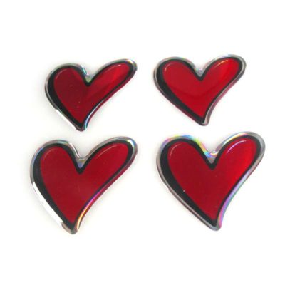Sticker 4R 3D (4 pièce) Baci e Abracci (25 x 25mm)