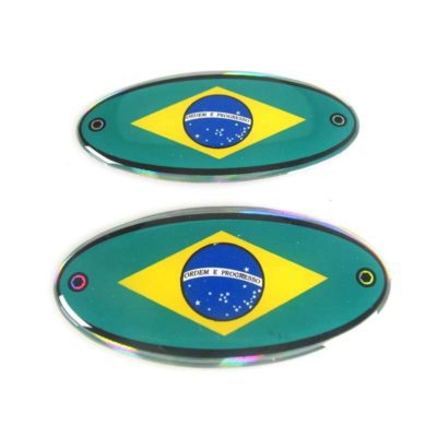 Sticker 4R (paire) 3D MOTO SPORT OVAL Brasil
