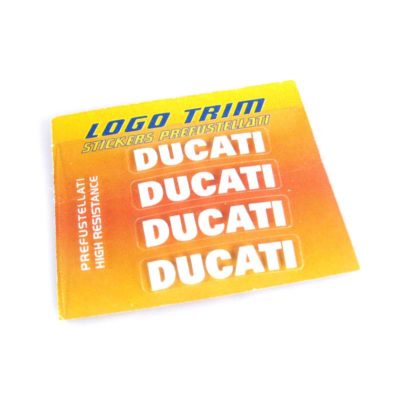 Logo-Trim 4R DUCATI (4er Set) avec 3M technologie en blanc