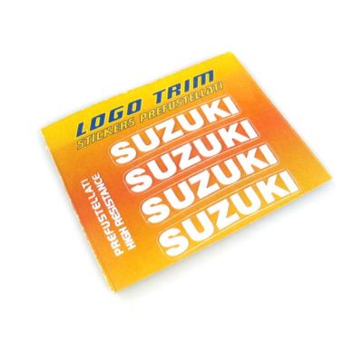 Logo-Trim 4R Suzuki (4er Set) avec 3M technologie en blanc