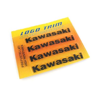 Logo-Trim 4R KAWASAKI (4er Set) avec 3M technologie en noir-métallic