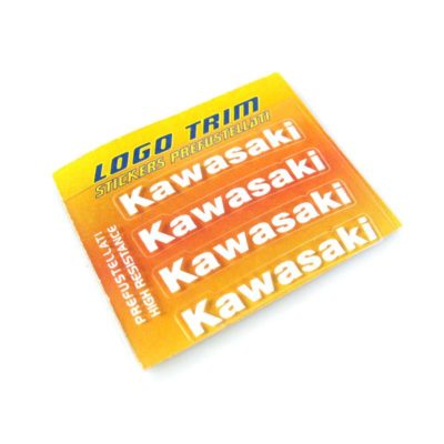 Logo-Trim 4R KAWASAKI (4er Set) avec 3M technologie en blanc