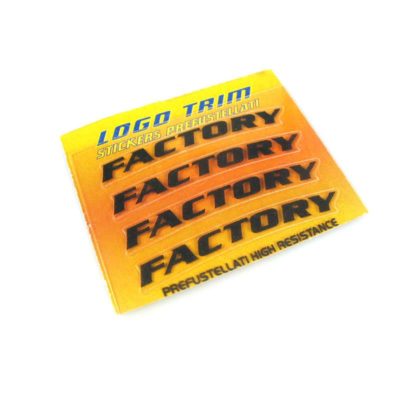 Logo-Trim 4R FACTORY (4er Set) avec 3M technologie en noir-métallic