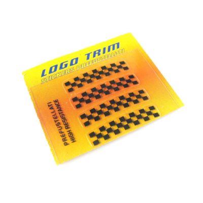 Logo-Trim 4R RACING-FLAG (4er Set) avec 3M technologie en noir-métallic
