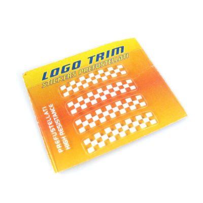 Logo-Trim 4R RACING-FLAG (4er Set) avec 3M technologie en blanc