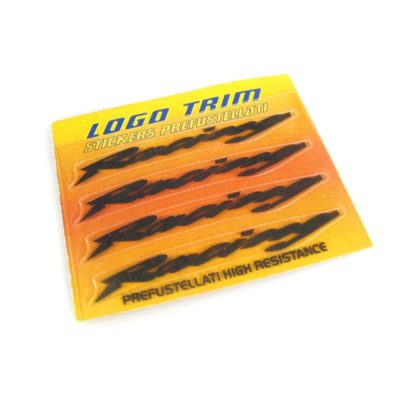 Logo-Trim 4R RACING (4er Set) avec 3M technologie en noir-métallic