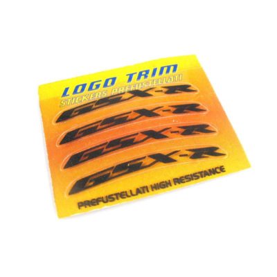 Logo-Trim 4R GSX-R (4er Set) avec 3M technologie en noir-métallic