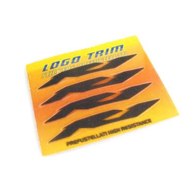 Logo-Trim 4R R1 (4er Set) avec 3M technologie en noir-métallic