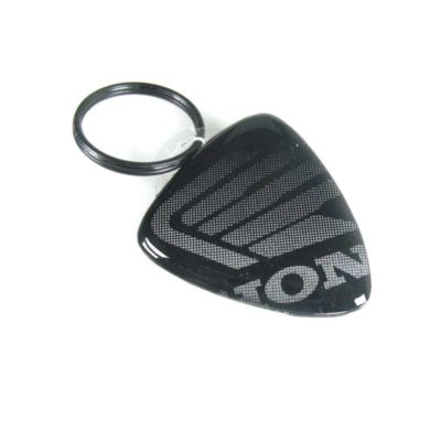 Porte clé 4R 3D KEY SHIELD en paillettes-argenté avec logo HONDA