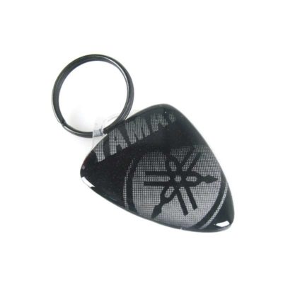 Porte clé 4R 3D KEY SHIELD en paillettes-argenté avec logo YAMAHA