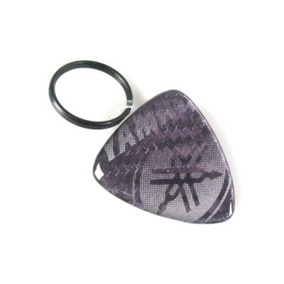 Porte clé 4R 3D KEY SHIELD en carbon-argenté avec logo YAMAHA