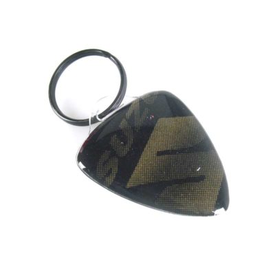 Porte clé 4R 3D KEY SHIELD en paillettes-doré avec logo Suzuki