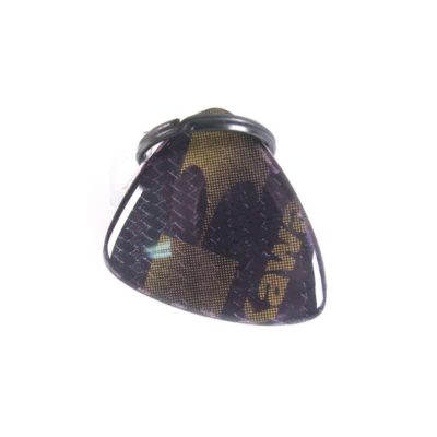 Porte clé 4R 3D KEY SHIELD en carbon-doré avec logo KAWASAKI