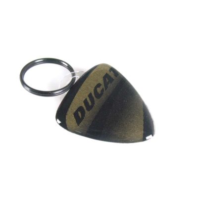 Porte clé 4R 3D KEY SHIELD en paillettes-doré avec logo DUCATI