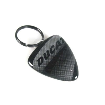 Porte clé 4R 3D KEY SHIELD en paillettes-argenté avec logo DUCATI