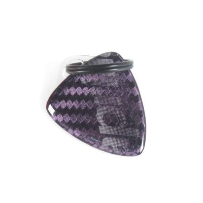 Porte clé 4R 3D KEY SHIELD en carbon-argenté avec logo APRILIA