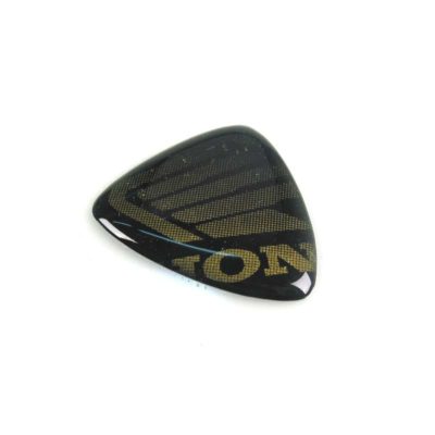 Sticker 4R 3D BIKE SHIELD en doré brilliant (40 x 35/10mm) avec HONDA logo