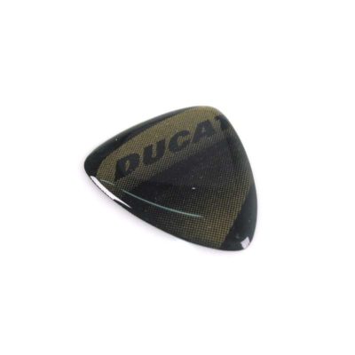 Sticker 4R 3D BIKE SHIELD en doré brilliant (40 x 35/10mm) avec DUCATI logo