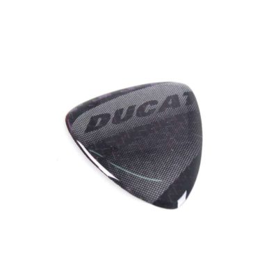 Sticker 4R 3D BIKE SHIELD en HI-LUX-argenté (40 x 35/10mm) avec DUCATI logo