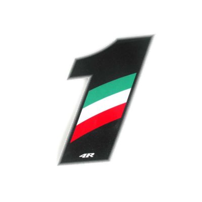 Sticker 4R RACING no. 1 couleurs Italy (100 x 140mm)