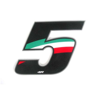 Sticker 4R RACING no. 5 couleurs Italy (100 x 140mm)