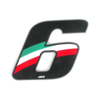 Sticker 4R RACING no. 6 couleurs Italy (100 x 140mm)