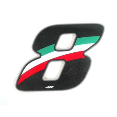 Sticker 4R RACING no. 8 couleurs Italy (100 x 140mm)