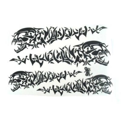 Sticker-Set 4R GOTHIC SKULL (35 x 25cm) en noir