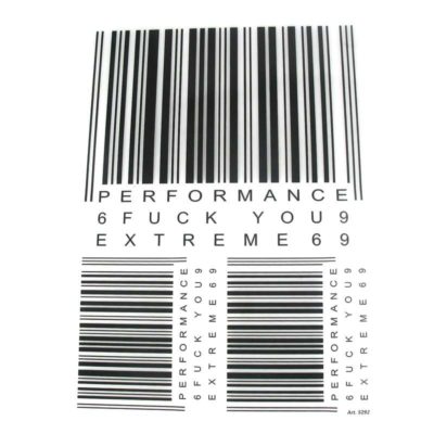 Sticker-Set 4R SPORT CODE (Set à 3 pièce) en noir (35 x 25cm)