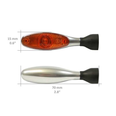 Cligno Kellermann MICRO 1000 Halogen mat-chromé/orange homologé