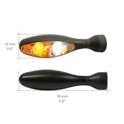 Cligno *Kellermann* (pce) MICRO 1000 PL noir/bl. feux position/arrière homologé